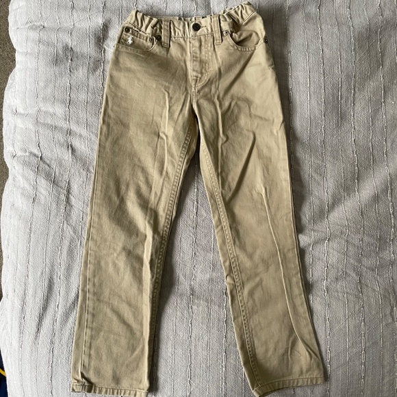 Two Pair Boys Tan Chino Dress Pants size 6 - Picture 2 of 14